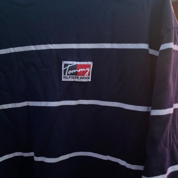 Tommy Hilfiger Denim Striped Shirt Men’s Size Medium - Picture 2 of 5